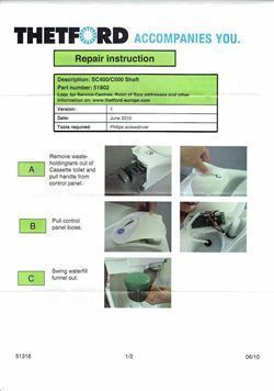 Reservedel til Thetford C400 51802